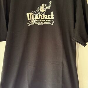 Market Studios Speed & Quality Black Graphic Tee